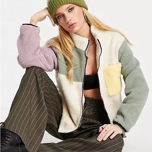 Teddy Colorblock Jacket